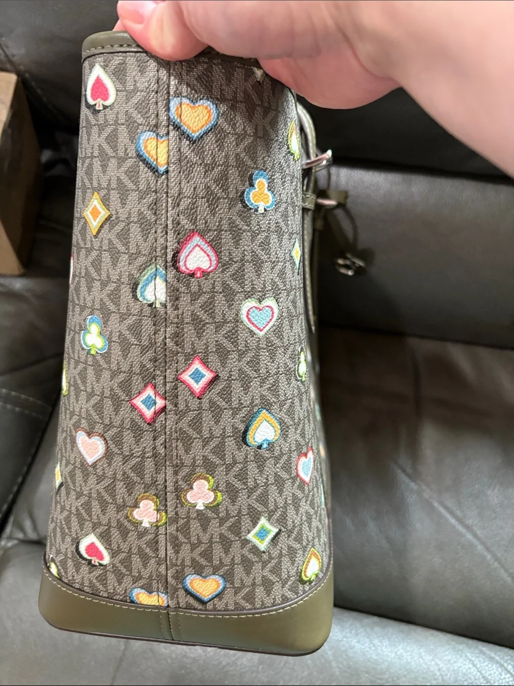 Michael Kors signature printed graphic  tote bag and matching wallet